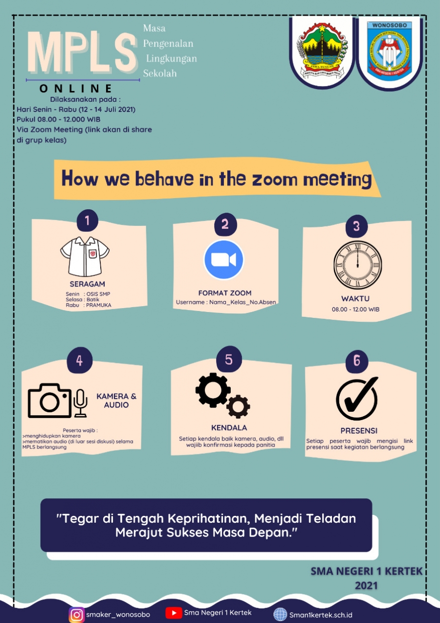 KEGIATAN MPLS SMA NEGERI 1 KERTEK WONOSOBO 12 - 14 JULI 2021