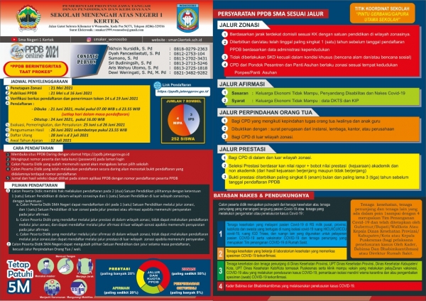 PENGUMUMAN PPDB SMA NEGERI 1 KERTEK 2021 2022