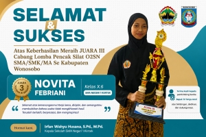 SELAMAT DAN SUKSES ATAS JUARA 3 LOMBA PENCAK SILAT O2SN 2026